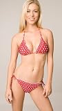 Juicy Couture Red Jaipur Smocked Bikini
