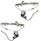 00-06 Mazda MPV Van Front Power Window Regulators with Motors Pair Set by Aftermarket