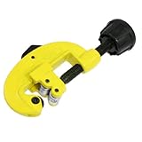 uxcell パイプカッター　ステンレス管専用カッター　スイベルノブチューブ　ハンドツール　イエロー　140mm
