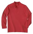 Men's Long Sleeve Polyester Pinstripe Eyelet Knit Top