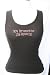 Black Embroidered Beater Style Tank Top. 90% Brunette 10% Blonde (Upside)