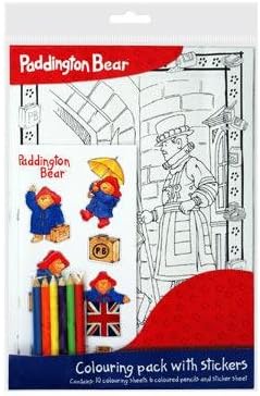 Paddington Bear Colouring Pack With Stickers 10 Colouring Sheets , 6 Coloured