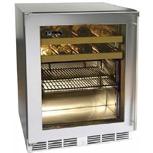 Perlick Commercial Series: HC24BB3L 24'' Built-in Beverage Center with 16 Bottle Capacity, 2 Wine Sh