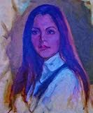 IMAGE OF Custom Order #G4-87R, Oil on Canvas, Custom Painting of The Person You Love, For 1 Person of Customer's Choice, Style: Expressionism, with Signature Text 