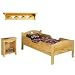 Traditional Toddler Bed-Color Natural with No Cutout