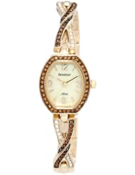 Armitron Womens 75/4039CMGP Topaz Swarovski Crystal Accented Bangle Bracelet Watch