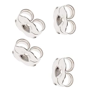 Sterling Silver Earring Backs (Earnuts) Heavy 5.5mm (12)