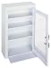 Durham 518-43-PD White Cold Rolled Steel Medicine Storage Cabinet with Plexiglass Door, 18" Width x 27" Height x 8" Depth