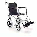 Z-TEC Folding Chrome Steel Transit Wheelchair