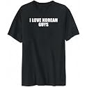 T-Shirt Mens Black " I LOVE Korean GUYS " Countries