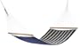 Hatteras Hammocks SQCM80 Large Quilted Striped Linen Hammock, Navy Blue and Gray