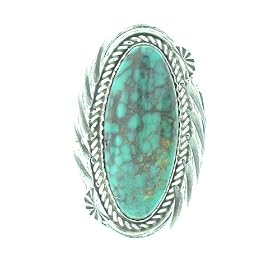 Genuine Turquoise Navajo made Sterling-silver Women’s Ring
