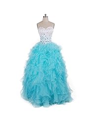 Organza Sweetheart  Fitted  Ball Gown Quinceanera Dress 