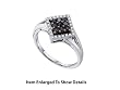 Black & White Genuine 1/4 Ctw. Diamond Lady Promise Ring