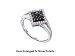 Black & White Genuine 1/4 Ctw. Diamond Lady Promise Ring