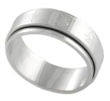 Stainless Steel High Polish Chinese Character Spinner Style Band
