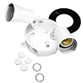 BELL 5829-6 OUTDOOR WEATHERPROOF LAMPHOLDER KIT, ROUND, WHITE BOXED