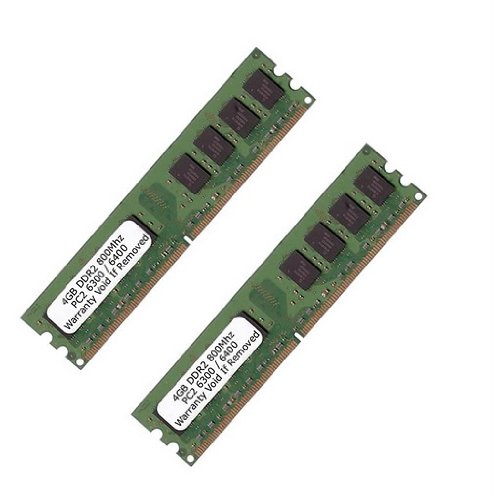 8GB  2 X 4GB  DDR2 DIMM 240 PIN 800Mhz PC2 6400 PC2 6300 8 GB - CL 5