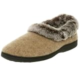  : ACORN Women's Chinchilla Collar Slipper,Toast,Medium (Women's 6.5M-7.5M)