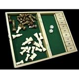 Folding Chess Set with Shut the Box 9 Combo in Beech Wood