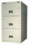 Schwab 3LFD-5000 Steel Tan Vertical 3 drawer letter 31 Inch deep fire file