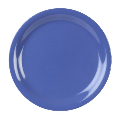 Excellanté Blue Melamine Collection 10-1/2-Inch Narrow Rim Round Plate, Blue, 12-Piece On Sale