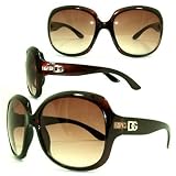 DG Eyewear Ladies / Womens Brown oversized celebrity Ski Sunglasses UV400 UVA & UVB protection