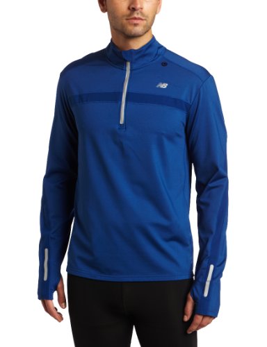 New Balance Herren/Uni Long Sleeve Shirt Megaheat Competitor Half Zip, Limoges, L (US), MR Preisvergleich