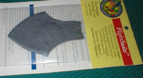 Small Matte Grey Avian Fashions Flightsuit (Bird Diaper) w/Liners