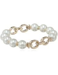 Napier "Tailored Pearl" White Pearl Stretch Bracelet, 2.5"