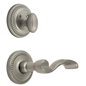 Grandeur GS72-RH-NEWPRT-SN Newport Handleset Interior with Portofino Lever Right Handed,... by Grandeur