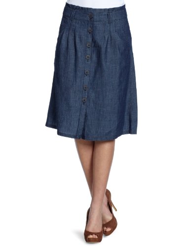 TOM TAILOR Damen Rock (mini), 55117110070/fancy highwaist skirt, Gr. 36, Blau (1095) Preisvergleich