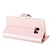 for Samsung Galaxy S5 Case,L-FADNUT Luxury Flip PU Leather Case,Dual Card Slots Metal Megnetic Closure Stand Wallet Card Holder Case Cover for Samsung Galaxy S5 - Rose Gold