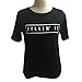 Lisingtool Women Letter Printing Short Sleeve Cotton Blouse Tops T-Shirt (Large)