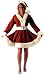Ms Santa Corduroy Dress with Plush Trim with Hat and Belt