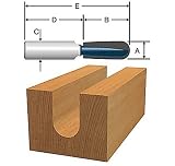 BOSCH 85449M 1/2-Inch Diameter 1/4-Inch Cut Carbide Tipped Double Flute Core Box Cutter Router Bit 1/2-Inch Shank