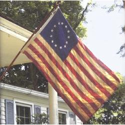 Valley Forge Heritage Series 3-Foot x 5-Foot Antiqued Cotton United States Colonial 13 Star Flag With Sewn Stripes & Embrodired Stars