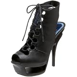 Luichiny Womens Mixed Up Open-Toe Bootie