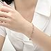 Bamoer Luxury Rose White Gold Bracelet Sparkling Clear Cubic Zirconia CZ Crystal Women Girls Charm Bangle