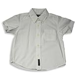E-Land - Toddler Boys Short Sleeved Button Down Shirt, White (Size 4T)