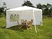 PE White 3m x 3m Gazebo walls 2 Pack