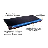 RV SureStep Slide Out Lighted Step Motion Activated RV Light Step Bar with Self Adhesive RV Rubber Mat Step for Electric Step (Universal Fit)