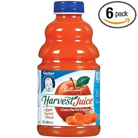 Gerber Harvest Juice, Apple Carrot Blend, 32-Ounce Bottles (Pack of 6)