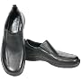 Ecco Globetrotter Black Leather Slip On Shoes MEN