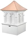 36" x 53" Alexandria Vinyl Copper Roof Cupola