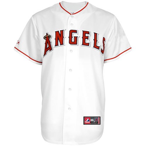 MLB Men's Los Angeles Angels Of Anaheim Jered Weaver White Home Short Sleeve 6 Button Synthetic Replica Baseball Jersey Spring 2012  (White, XX-Large)