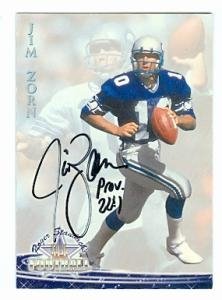 Jim Zorn Autographed/Hand Signed Football Card (Seattle Seahawks) 1994 TWC #57