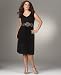 Alfani Plus Size Dress, Sleeveless Embellished Waist Black 1X
