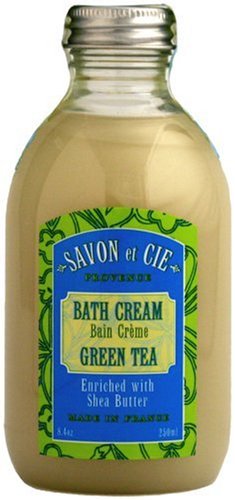Savon et Cie Bath Cream, Green Tea, 8.4 oz (250 ml) (Pack of 2) by Savon et Cie
