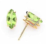14k 10x5mm Marquise Peridot earring XE105PE